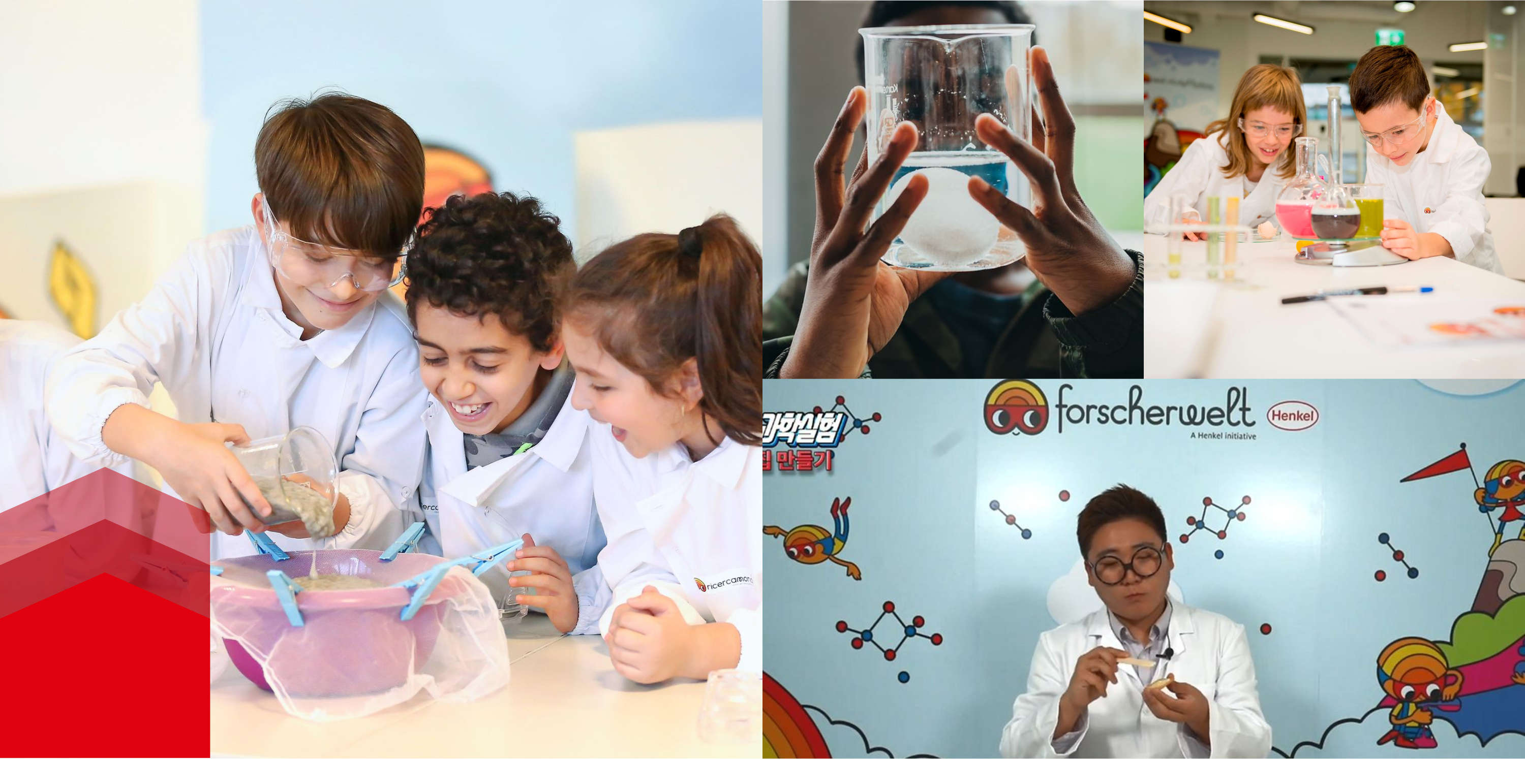  Get to know our initiative „Forscherwelt“. It has been the heart of the education initiative ever since. In the last decade, the project has grown and reached more than 62,000 children worldwide.