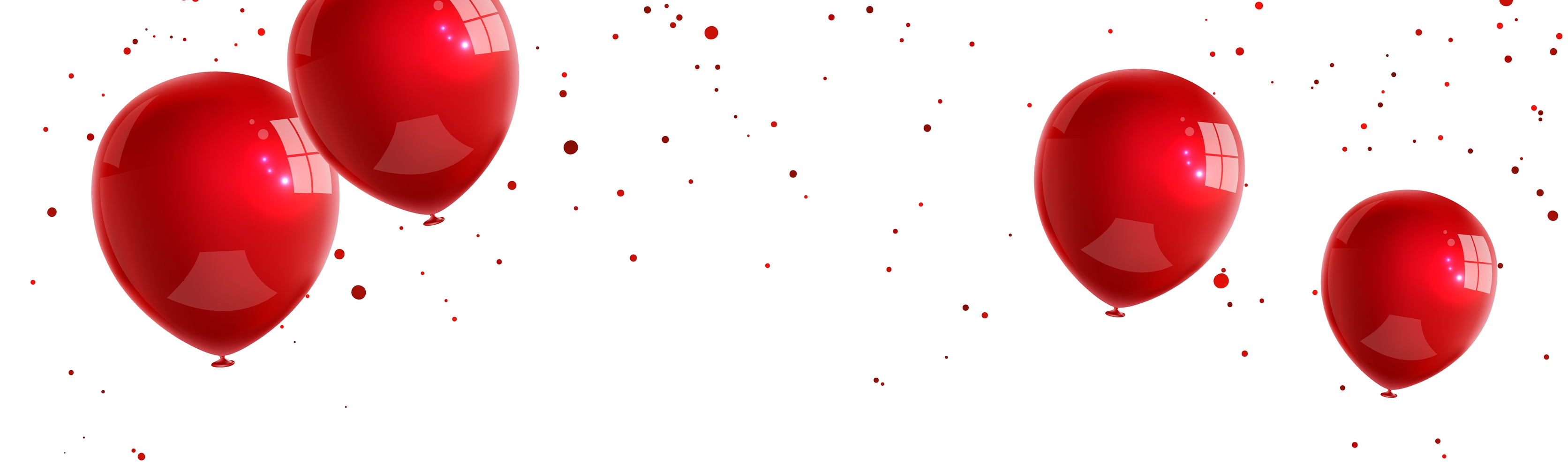 4 red balloons