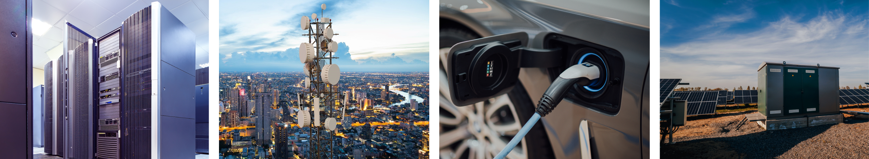 data center transceivers, 5G base station, electric vehicle battery module, power generation and conversion technologies