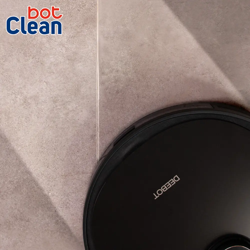 The wiping and vacuuming robot cleans floor areas autonomously.
