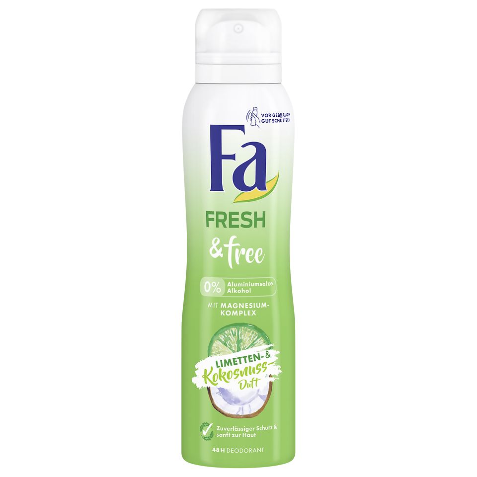 Fa Fresh & free Limetten- und Kokosnuss-Duft, 48 H Deodorant