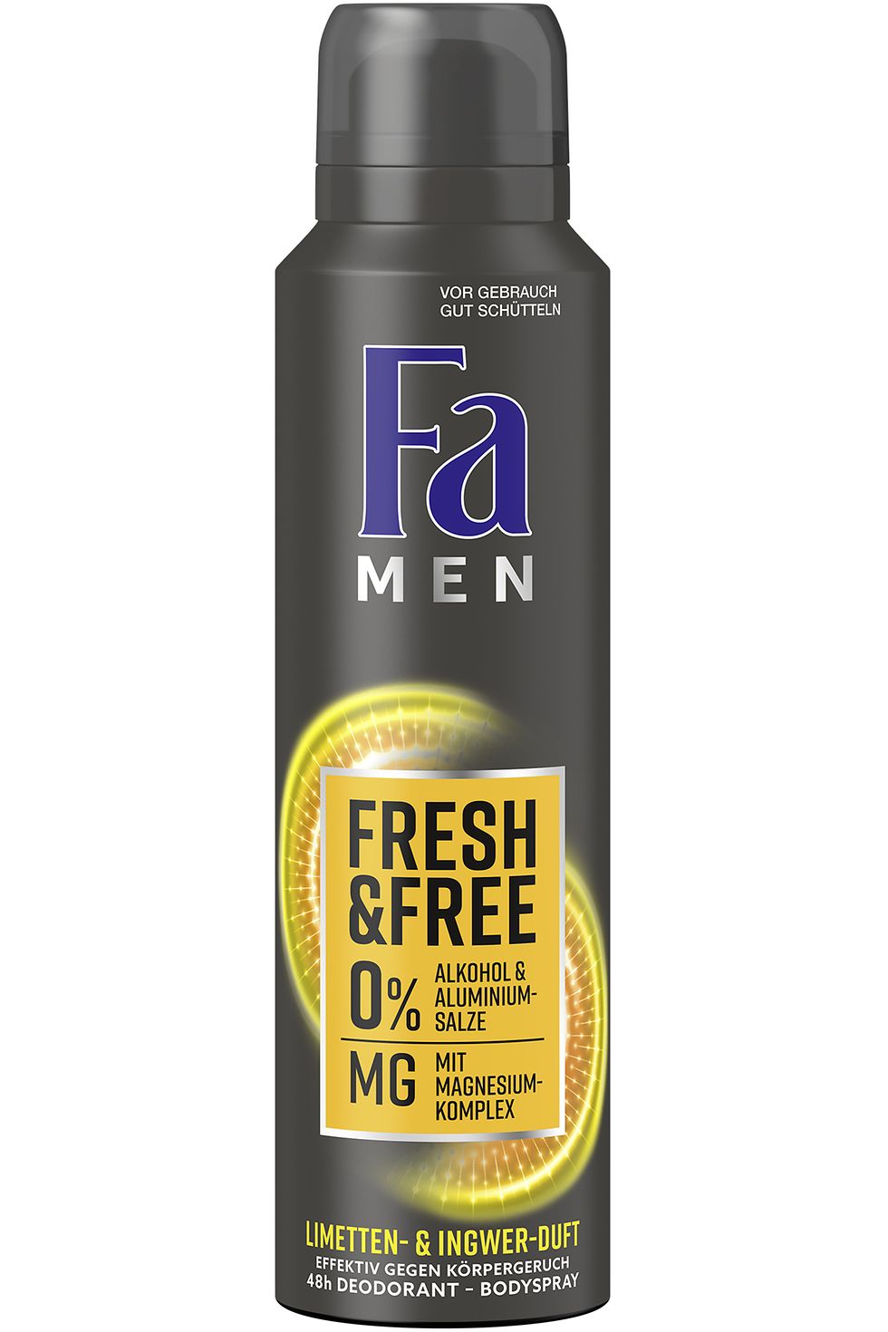 Fa Men Fresh & free Limetten- und Ingwer-Duft, 48 H Bodyspray