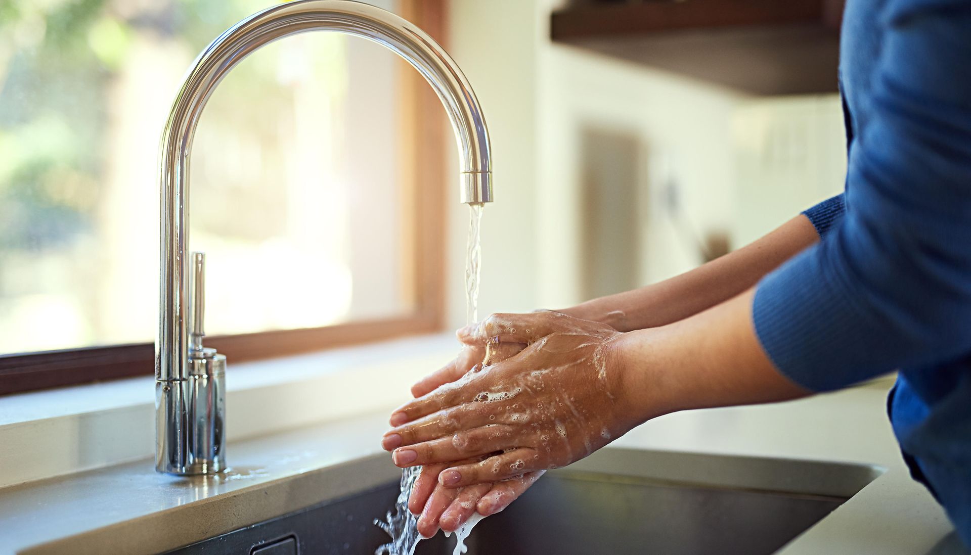 washing hands