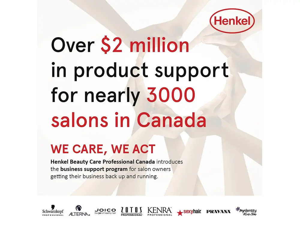 Henkel North America’s Canadian Beauty Professional business has introduced a business support program for salons providing free hair color and developer.