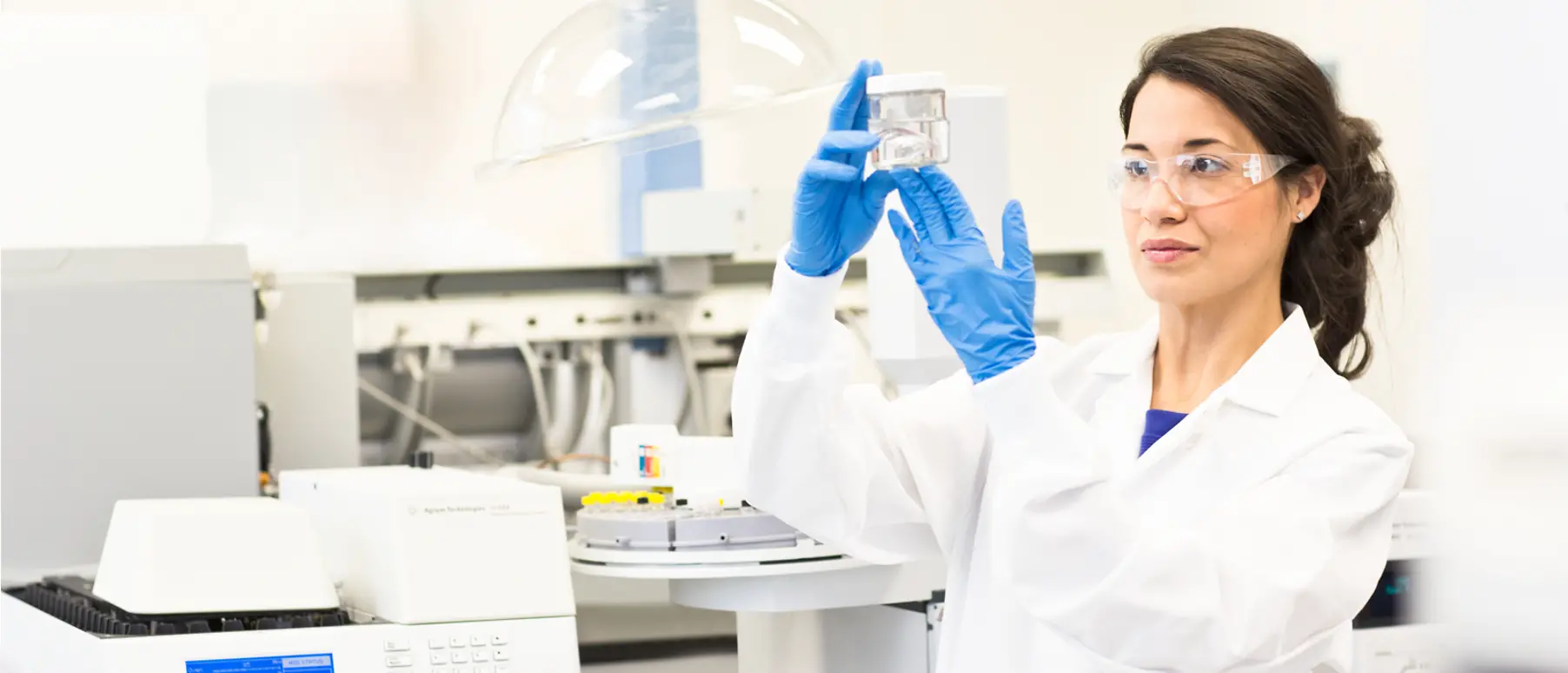 a female lab worker