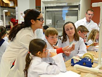 Kids learned about windmills as a power source and built their own windmills in the labs.