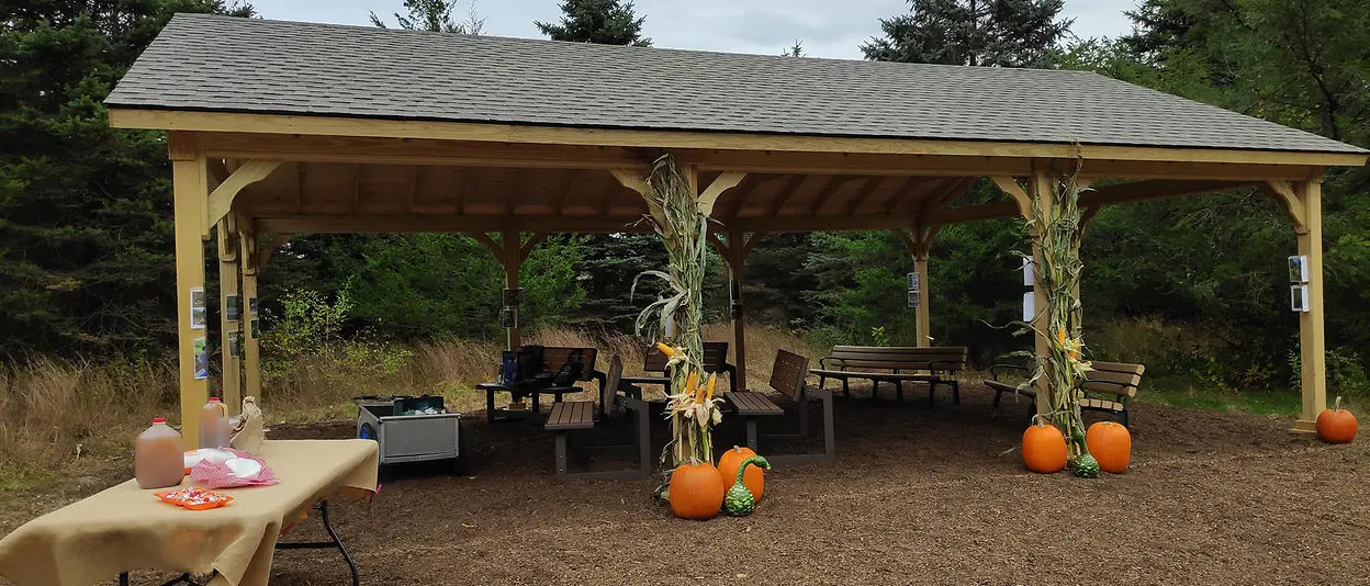 Outdoor Nature’s Classroom - a pavilion where children can participate in outdoor environmental education, protected from the sun