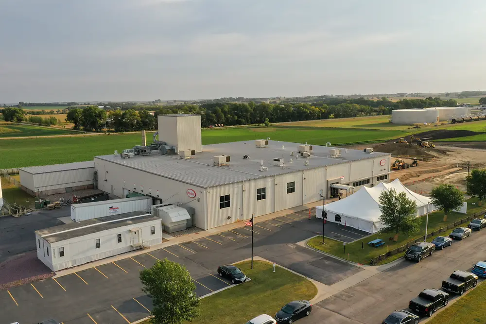 Aerial photo of Brandon facility