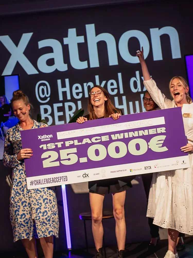This year’s winners at the Henkel business hackathon Xathon.