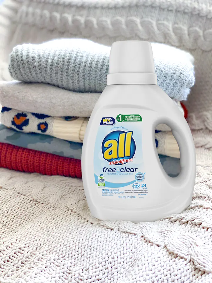 Laundry detergent of all® brand.
