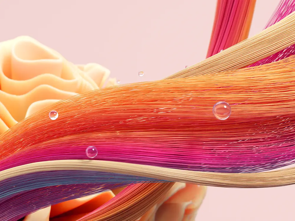 Imagen abstracta en colores anaranjados que simboliza un mechón de pelo