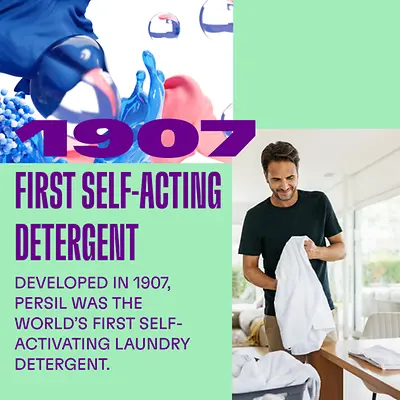 1907 first self-acting detergent