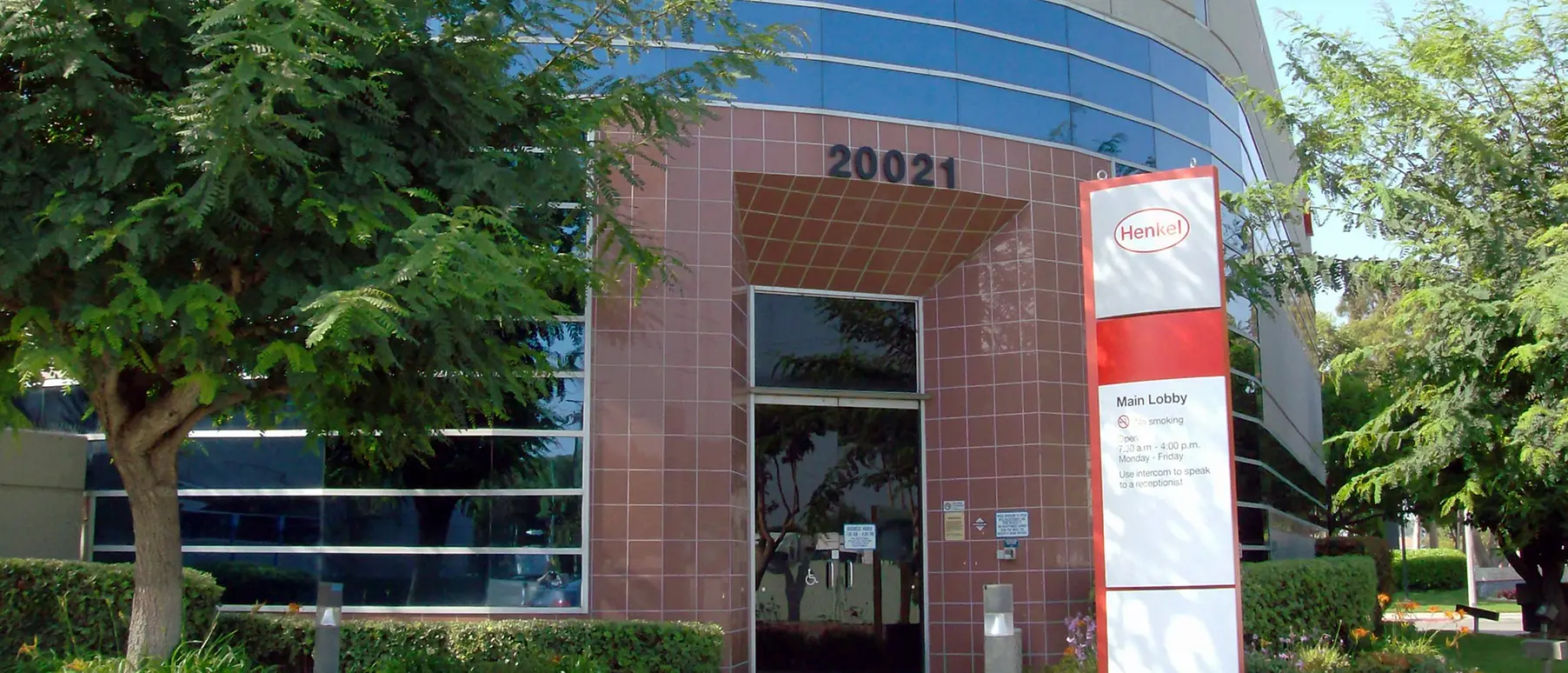 Building exterior with Henkel logo
