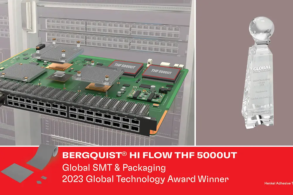 
Henkel´s Bergquist Hi Flow THF 5000UT thermal interface material has been named the Global Technology Awards’ TIM category winner.