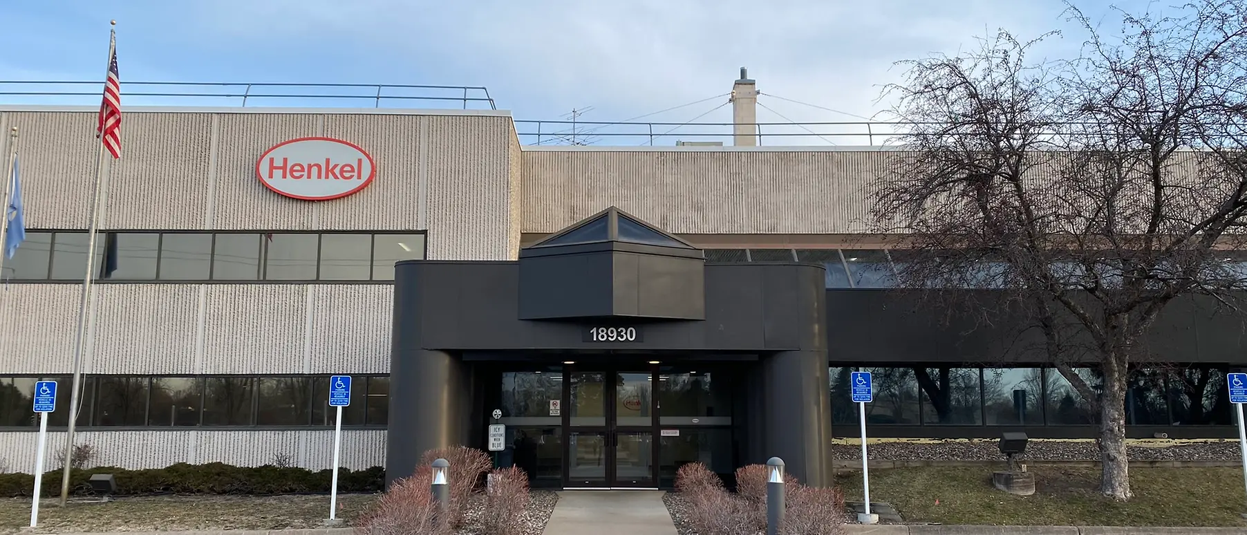 Building exterior with Henkel logo
