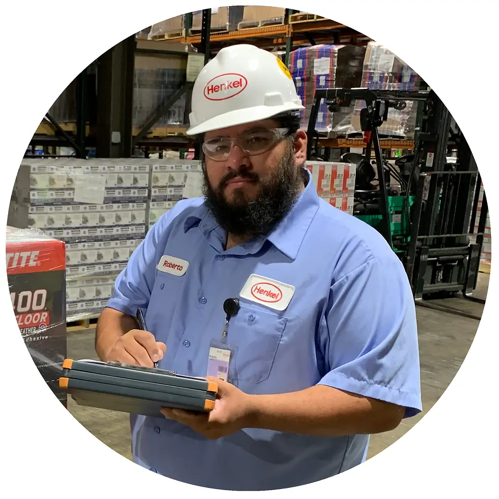 Warehouse Lead Roberto Saldana manages inbound and outbound materials for the plant