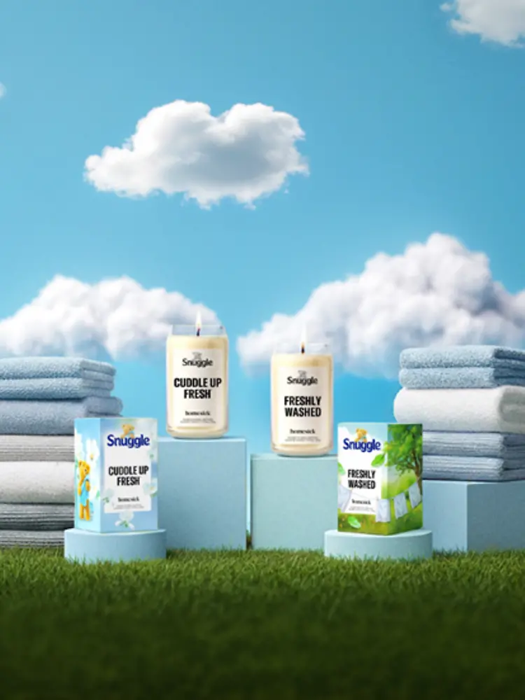 Inspired by Snuggle® Brand's Best-Selling Scents, New Homesick Candles Bring Laundry to Homes in a Fresh New Way