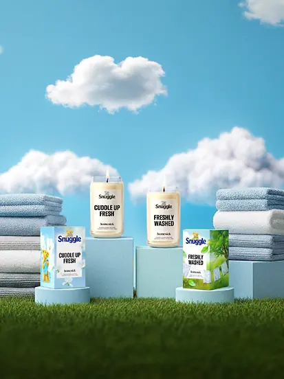 Inspired by Snuggle® Brand's Best-Selling Scents, New Homesick Candles Bring Laundry to Homes in a Fresh New Way