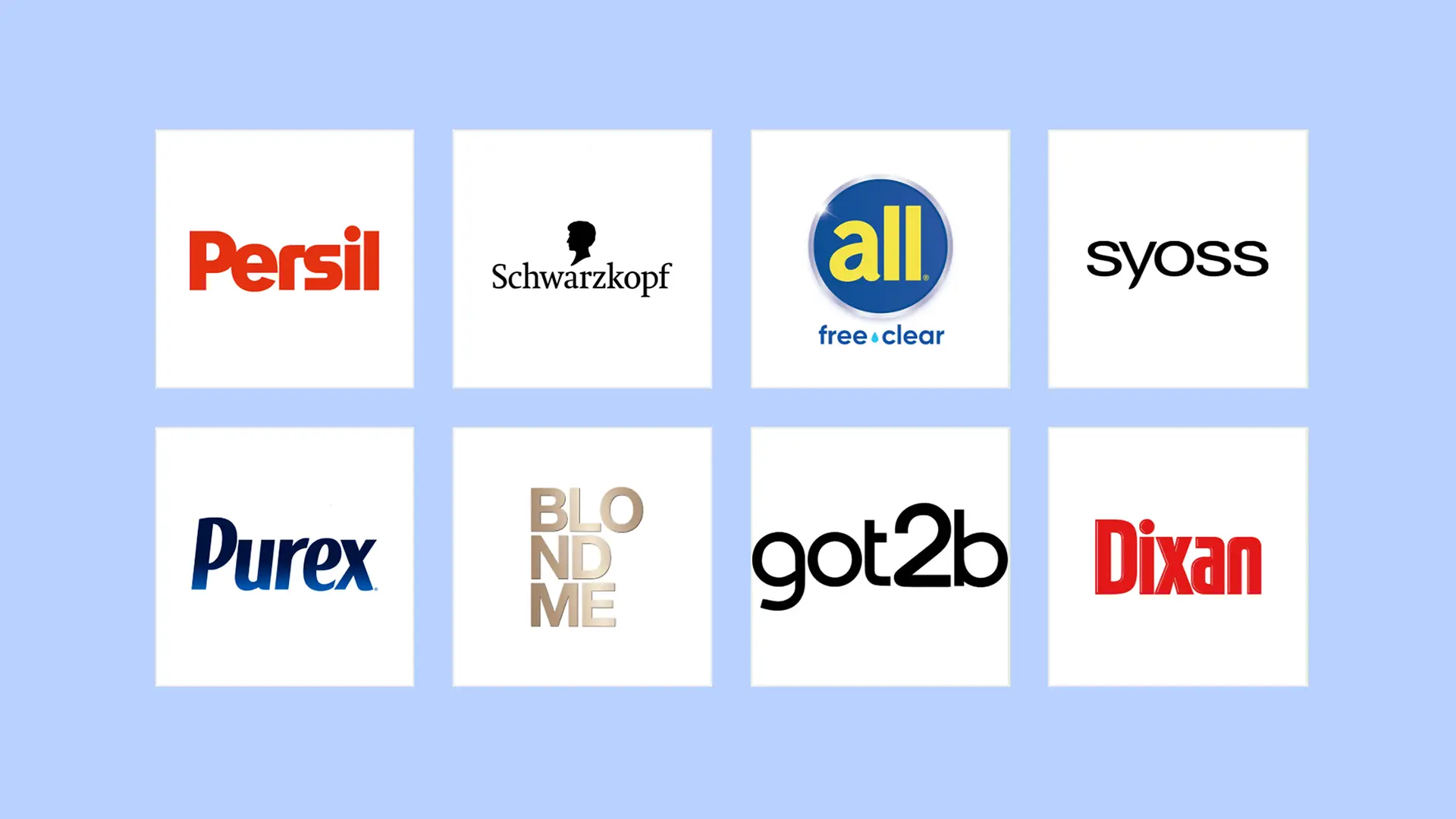 漢高消費品牌業務的部分產品標識。 