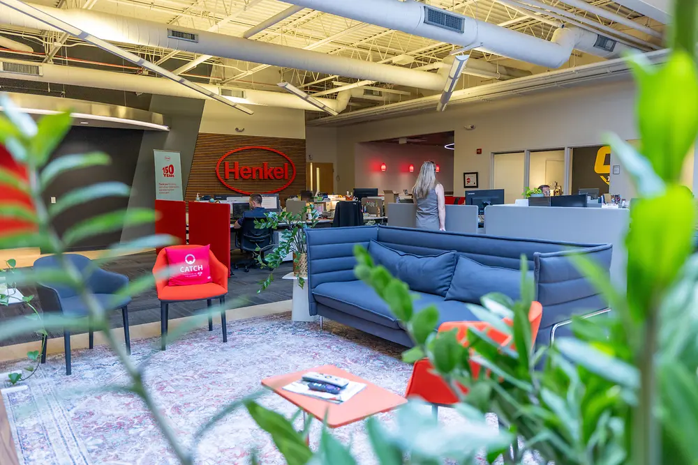 A photo of Henkel open space offices.