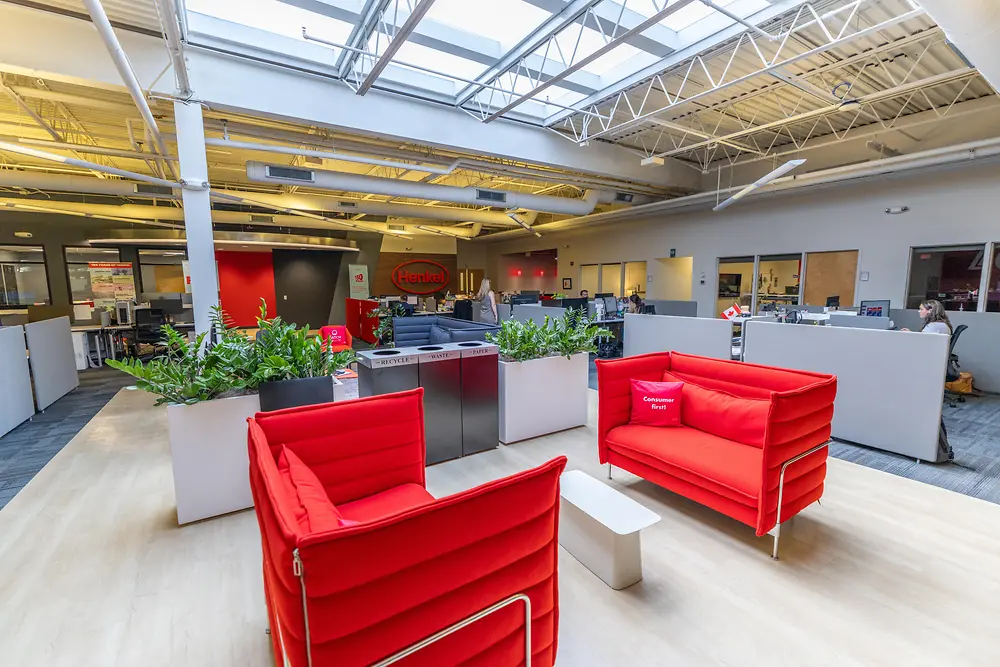 A photo of Henkel open space offices.