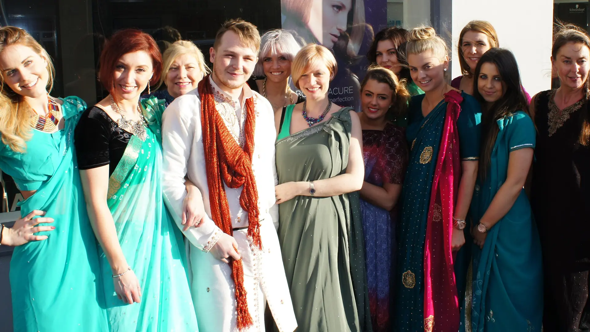 Aaward winning hairdresser and Shaping Futures ambassador Janet Maitland (2nd from left) arranged a special event at her salon and donated the raised money to Shaping Futures.