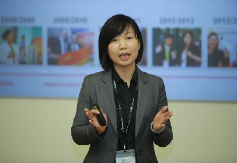 
亚太区和中国区的雇主品牌经理Yvonne Qian （女士）向选手们介绍汉高