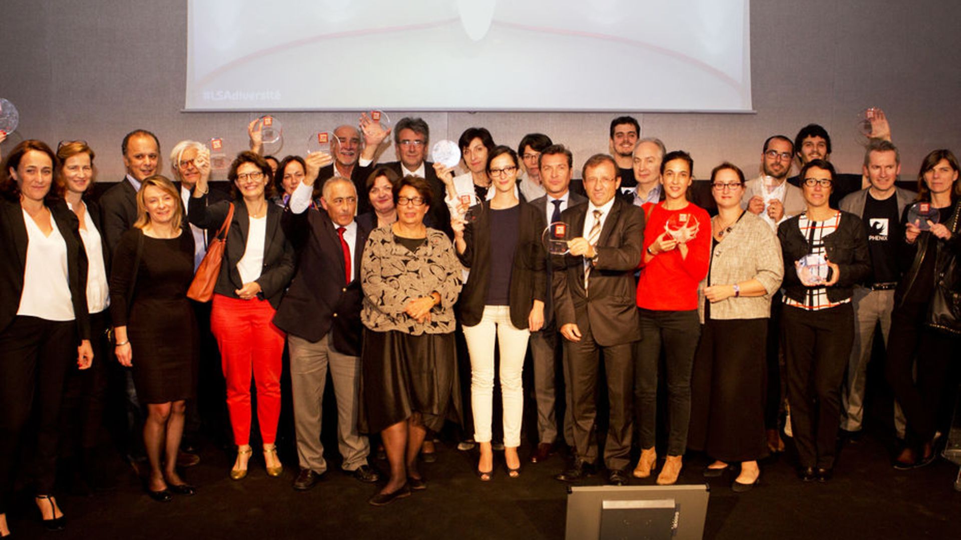 Lauréats des Trophées LSA de la diversité et de la RSE 2015 © LAETITIA DUARTE