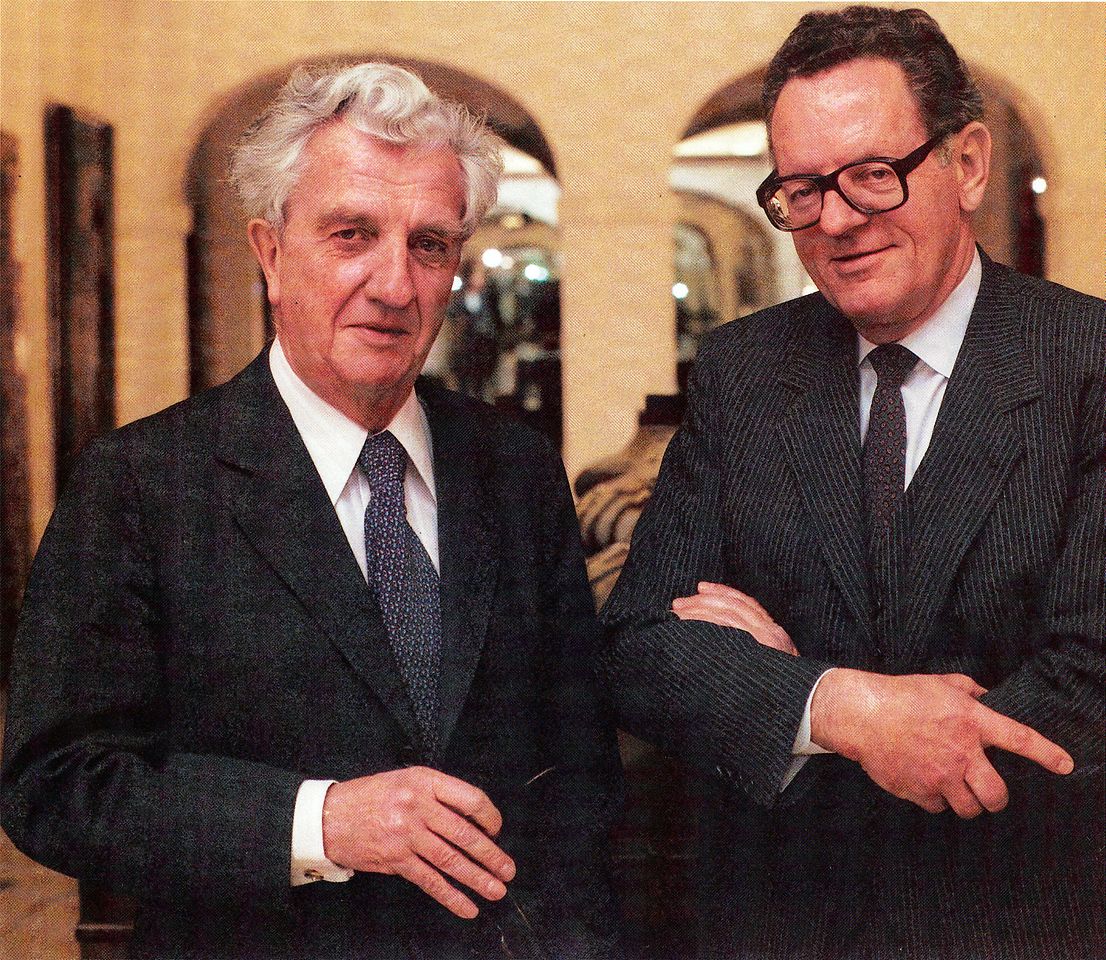 Dr. Konrad Henkel (left) and Prof. Dr. Dr. Helmuth Sihler (1983)