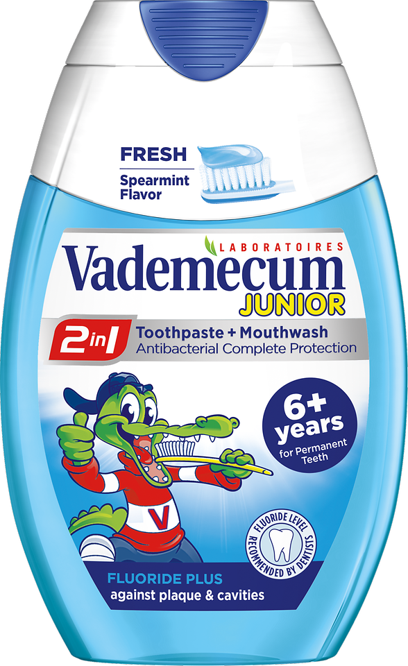 Zubná pasta Vademecum Junior 2 v 1 Spearmint, 75ml