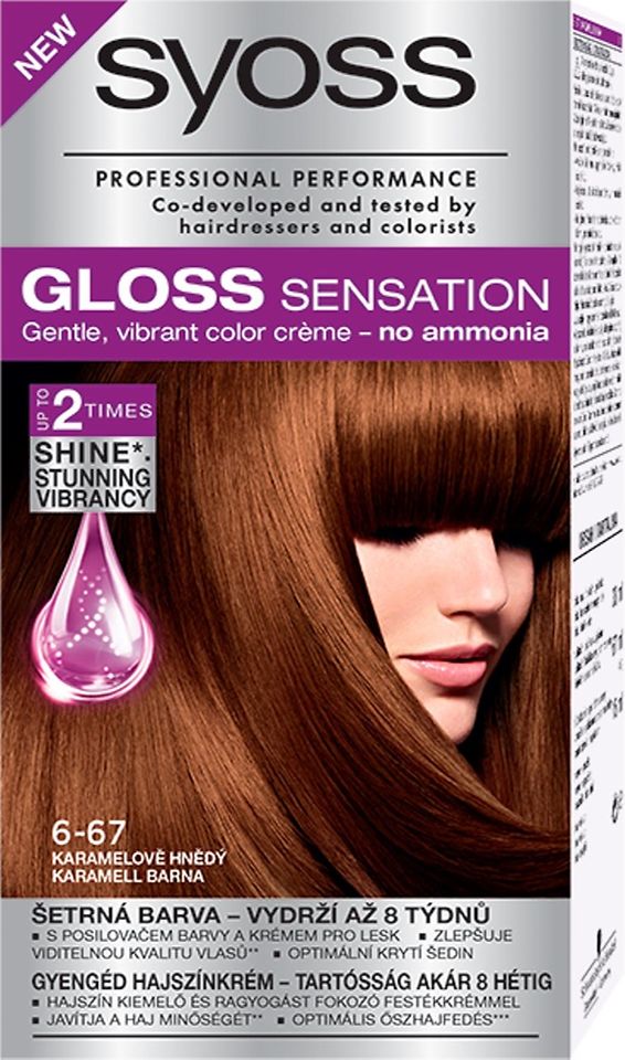 Farba na vlasy Syoss Gloss Sensation 6-67 Hnedý karamel
