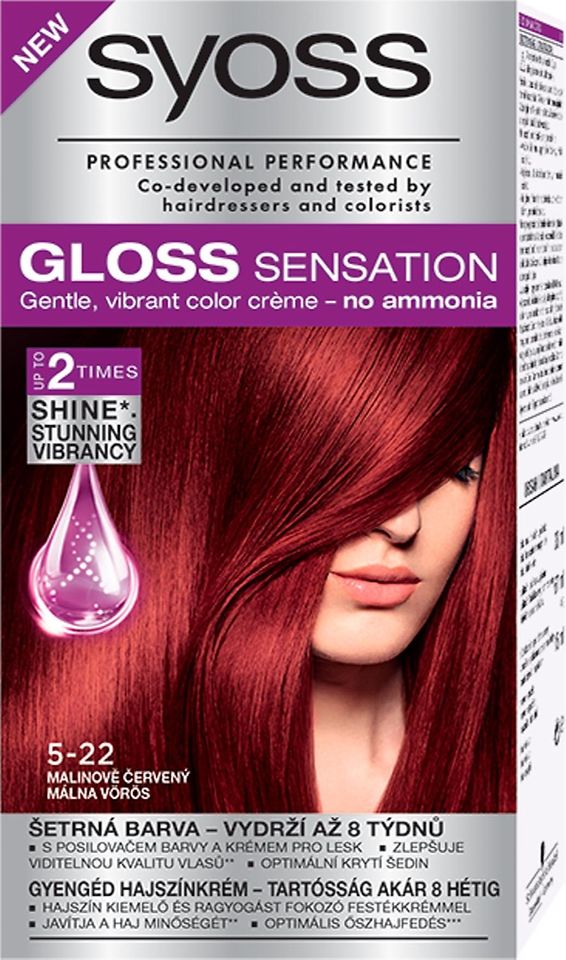 Farba na vlasy Syoss Gloss Sensation 5-22 Červená malina