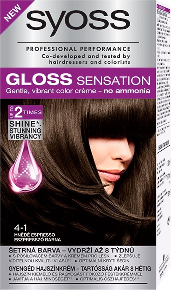 Farba na vlasy Syoss Gloss Sensation 4-1 Hnedé espresso