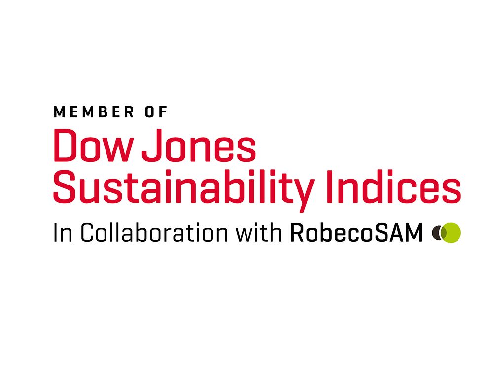 Logo Dow Jones Sustainability Index (DJSI World) 