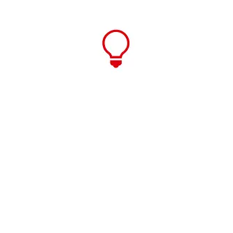 illustration rouge d’une ampoule