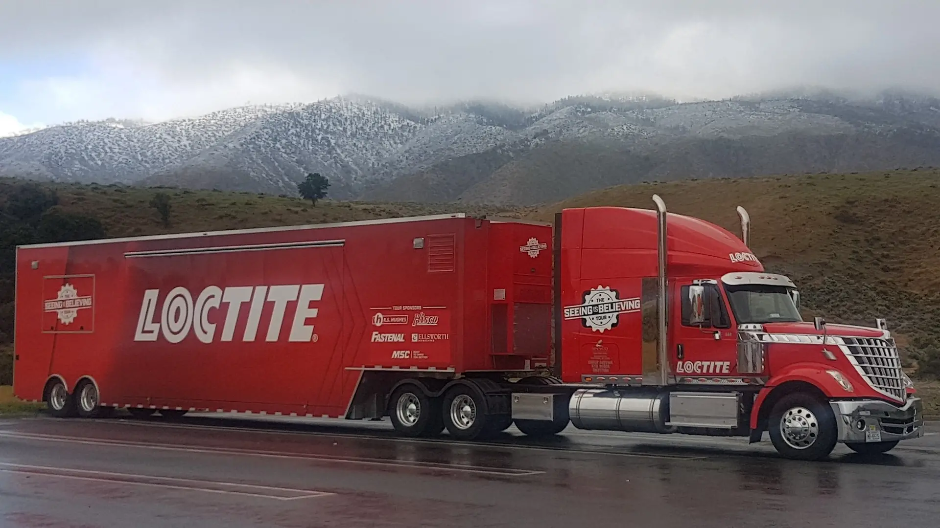 The 48-foot tractor-trailer that brings the strength and speed of LOCTITE® adhesives to customers is a showstopper on roads across North America.