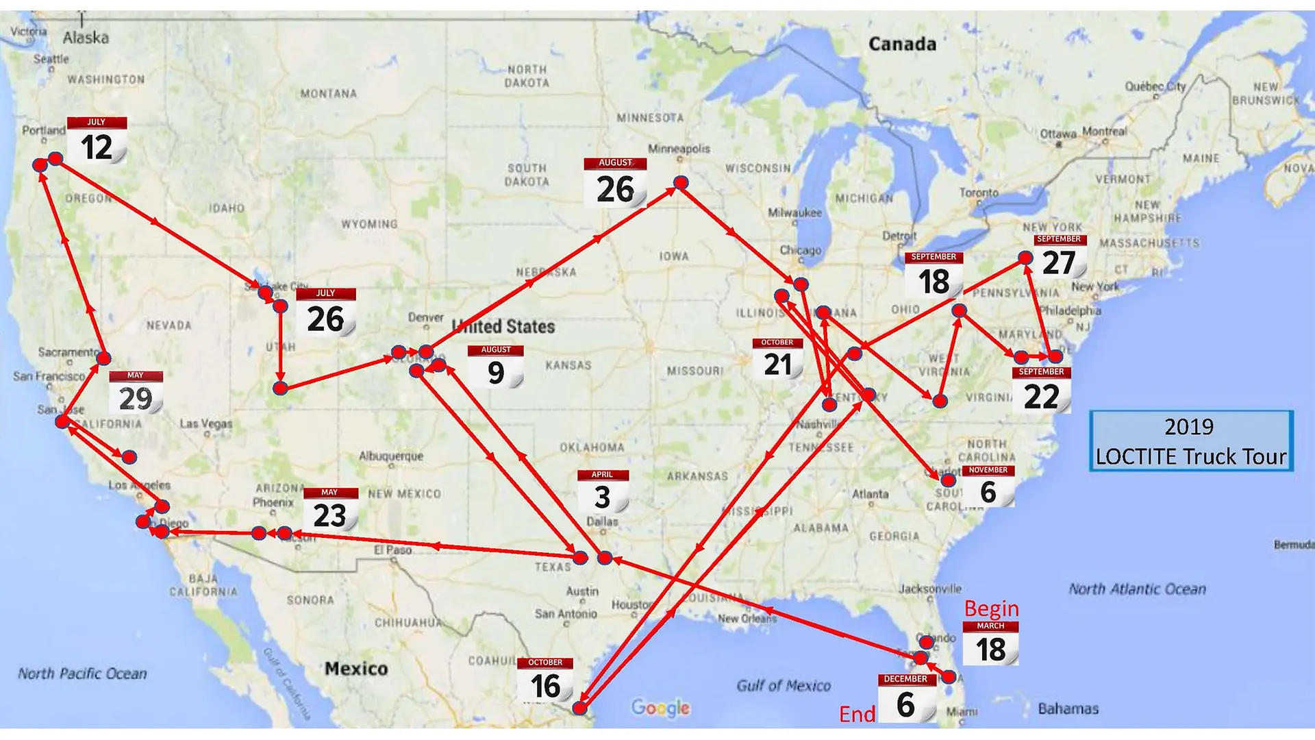 Traveling coast to coast, Henkel’s “Seeing Is Believing” North American Tour will make a total of 37 stops at customer events and distributor locations in 2019.