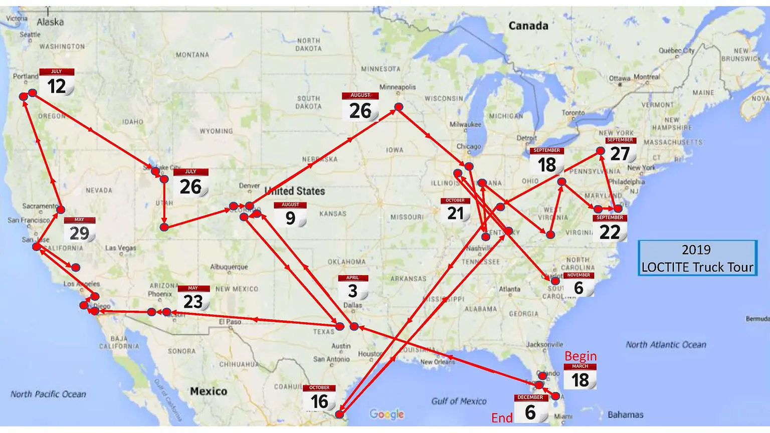 Traveling coast to coast, Henkel’s “Seeing Is Believing” North American Tour will make a total of 37 stops at customer events and distributor locations in 2019.