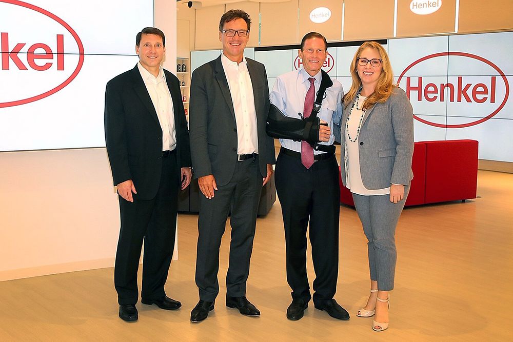Henkel welcomed U.S. Senator Richard Blumenthal to its North American Consumer Goods Headquarters in Stamford, CT, to meet with employees and tour the newly-opened Henkel Experience Center.