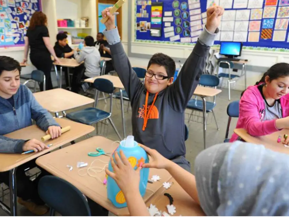 
The three Rs – reducing, recycling, repurposing – took center stage as middle school students transformed detergent bottles into birdfeeders during a Sustainability Ambassador event in Stamford, Connecticut.